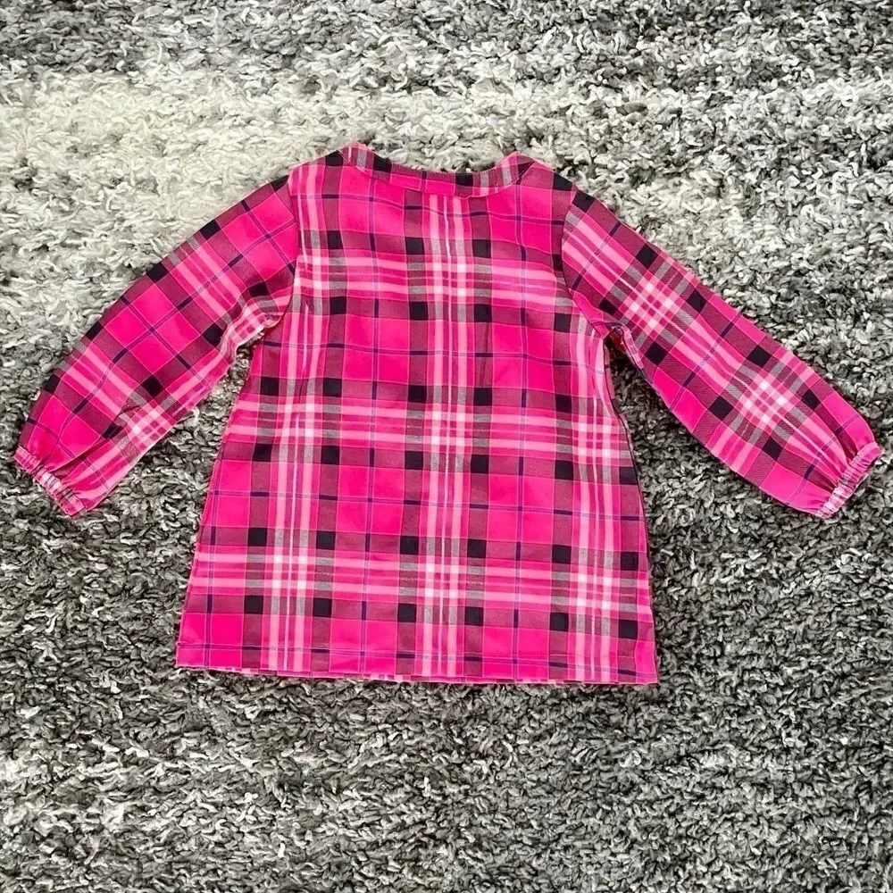 EUC Toddler Girl’s Long Sleeve Checkered Blouse
